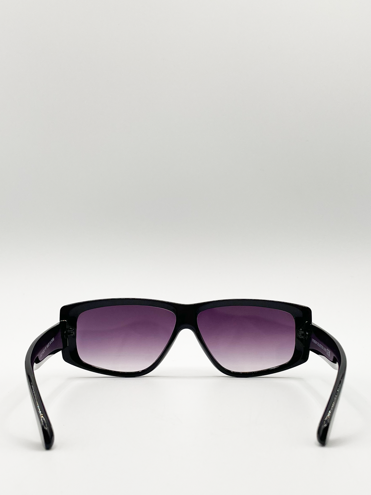 Black Racer Style Sunglasses with Black Lenses