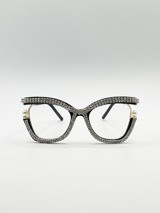 Silver Aviator Glasses with Clear Lenses