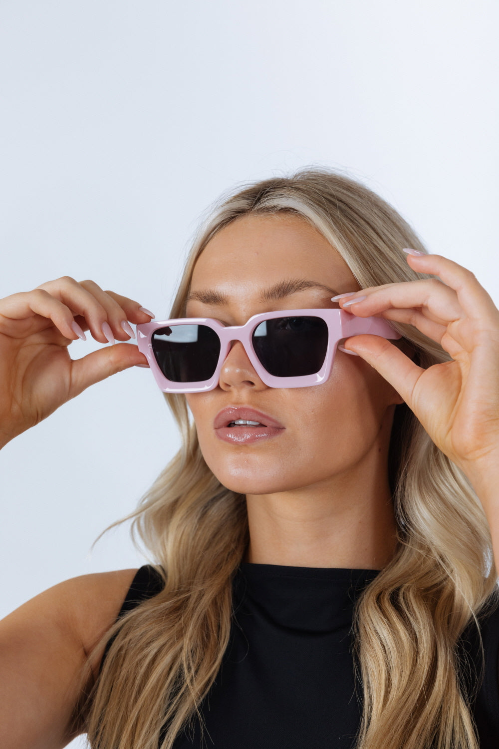 Square Retro Pink Sunglasses