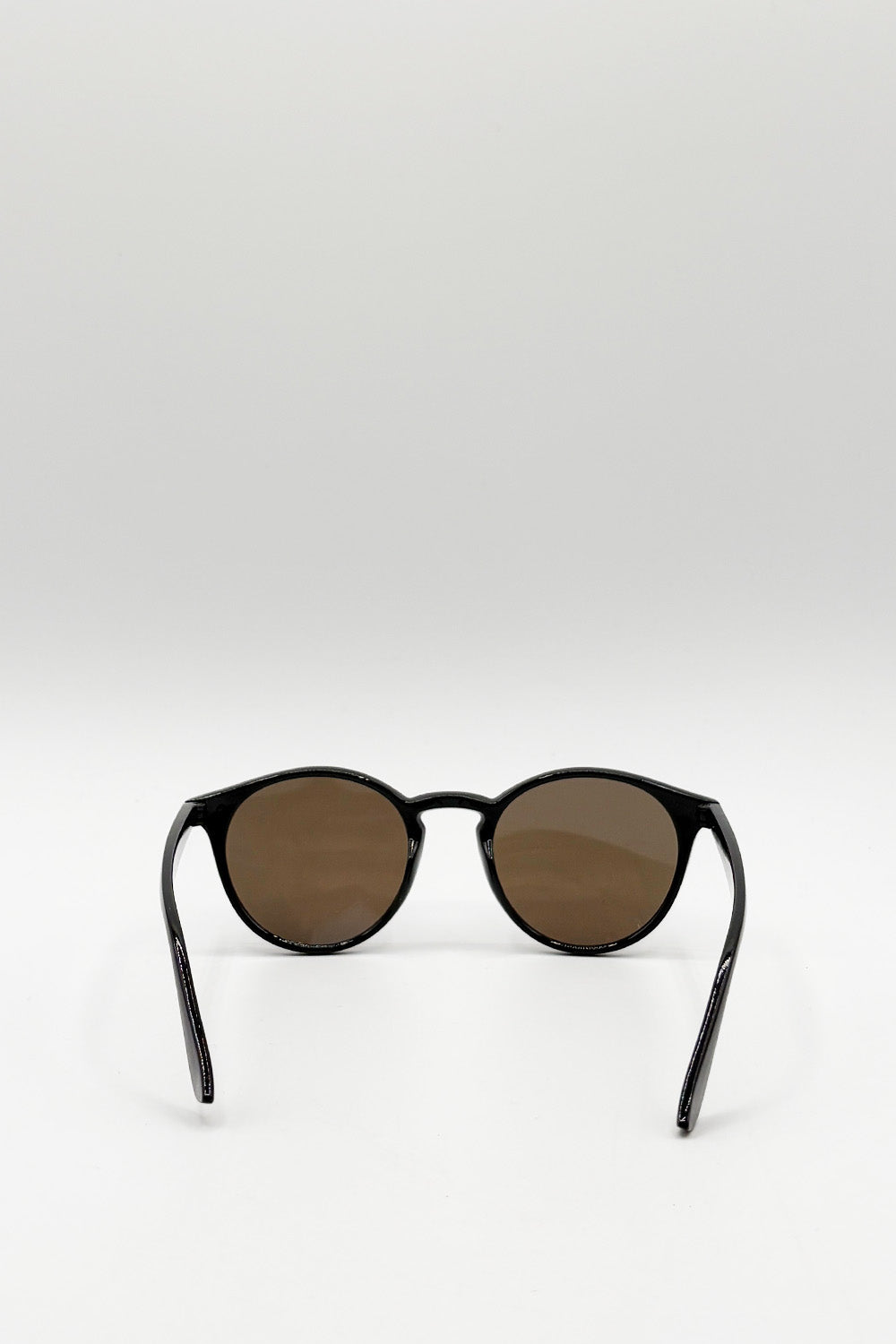 Classic Preppy Plastic Frame Sunglasses with Blue Lense