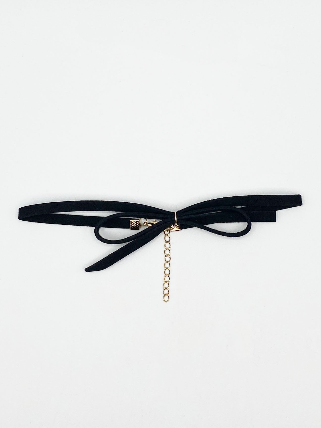 Faux Suede Choker With Bow Detail