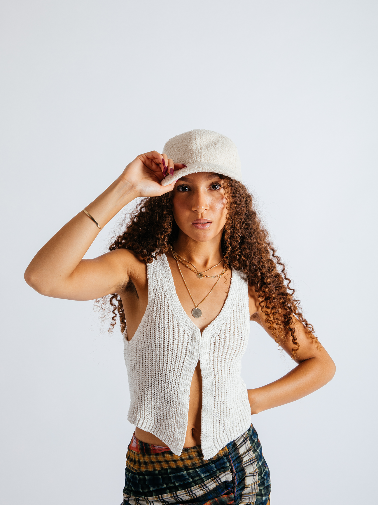 Cream Borg Baseball Cap