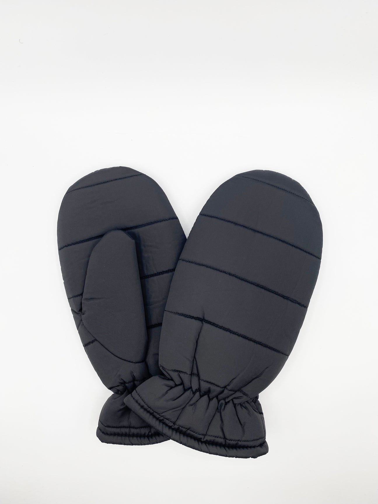 Quilted Mittens In Black