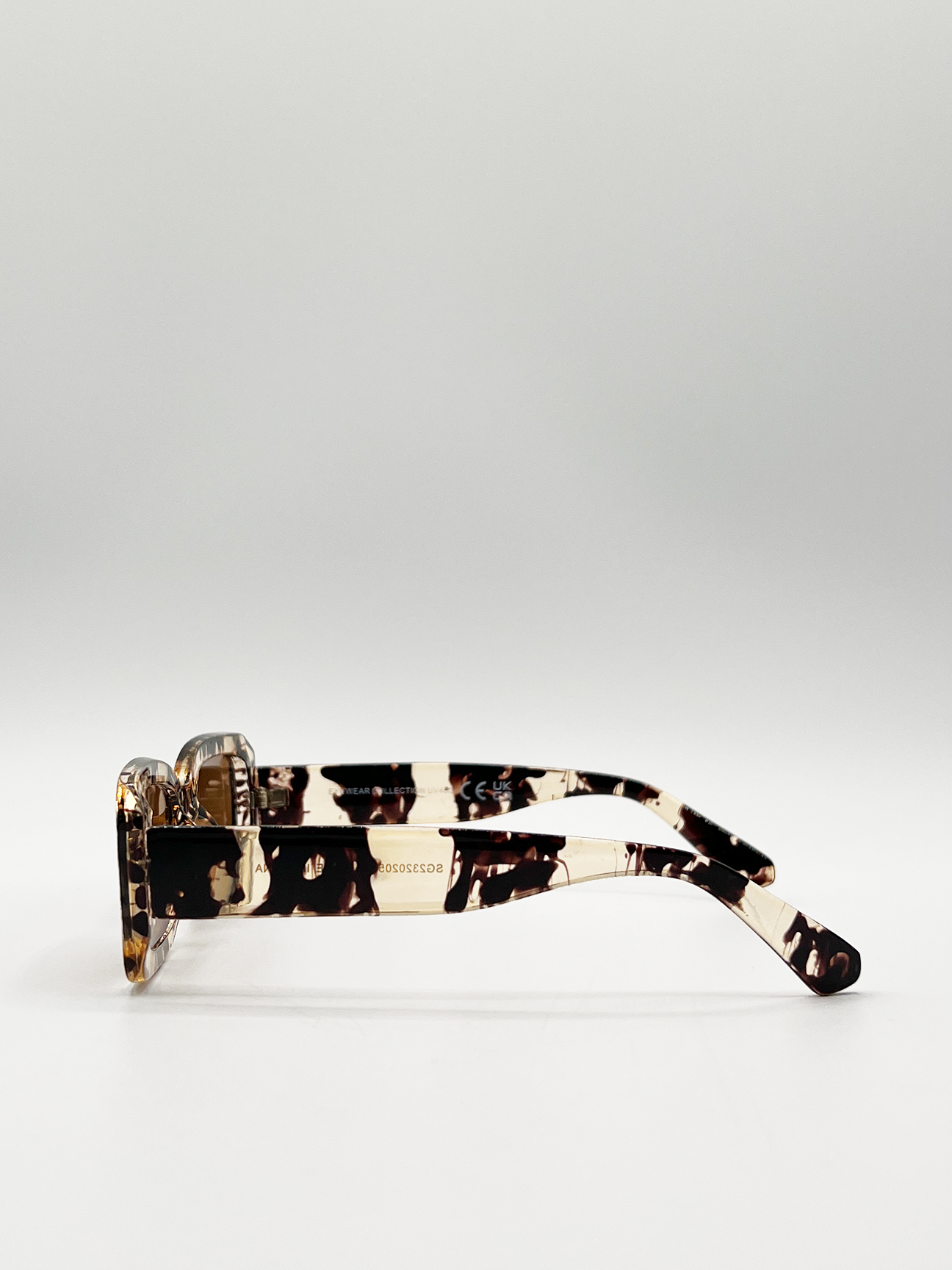 Tortoiseshell print square frame sunglasses