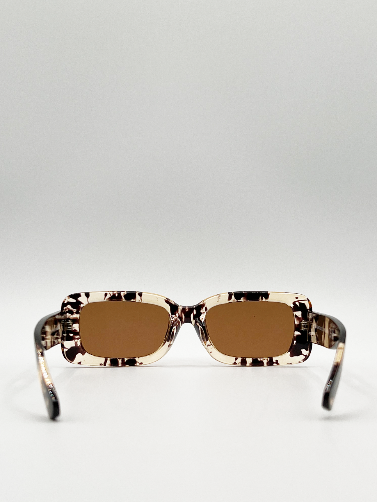 Tortoiseshell print square frame sunglasses