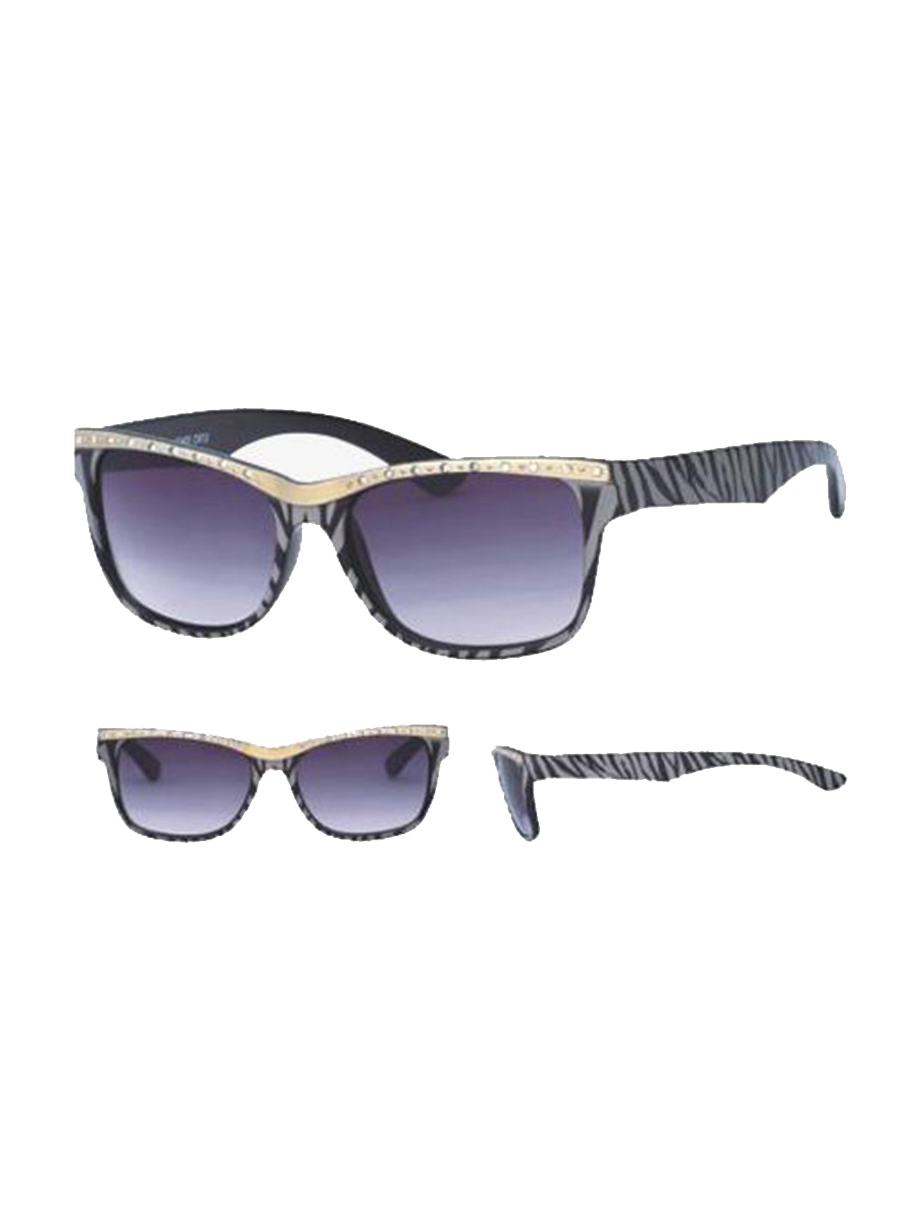 Diamante Zebra Wayfarer sunglasses