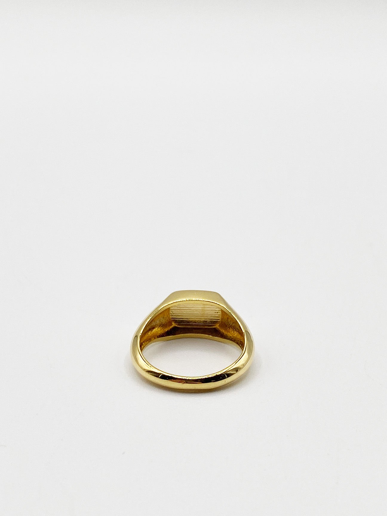 Gold Plated Engraved Signet Ring