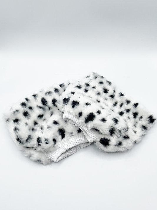 Faux Fur Boot Covers in Black and White