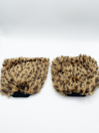 Faux Fur Boot Covers in Brown