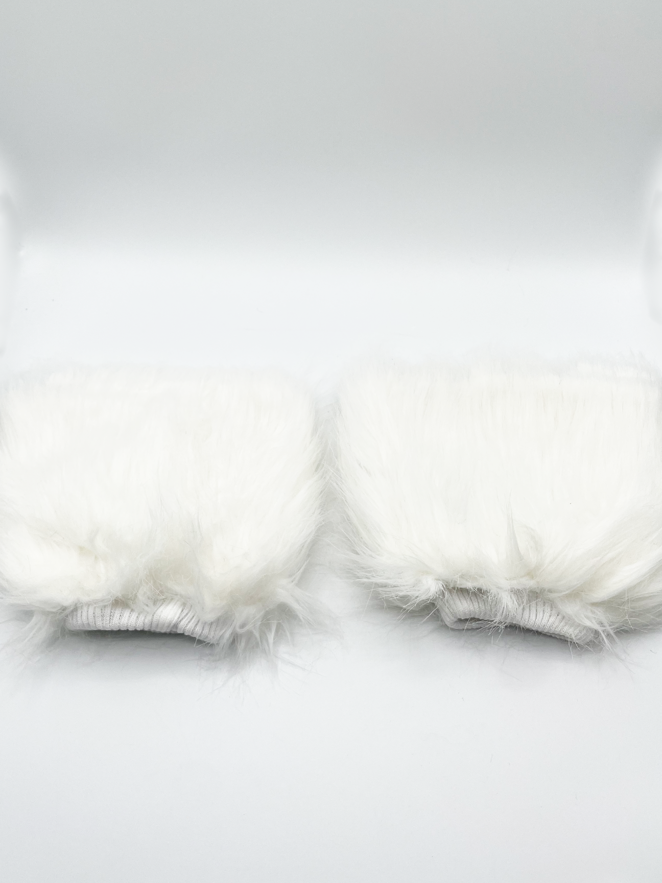 Faux Fur Ankle Warmers in White