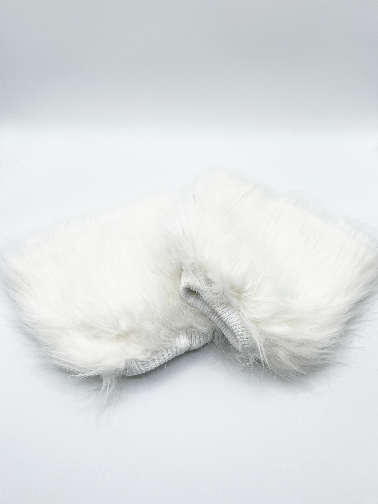 Faux Fur Ankle Warmers in White
