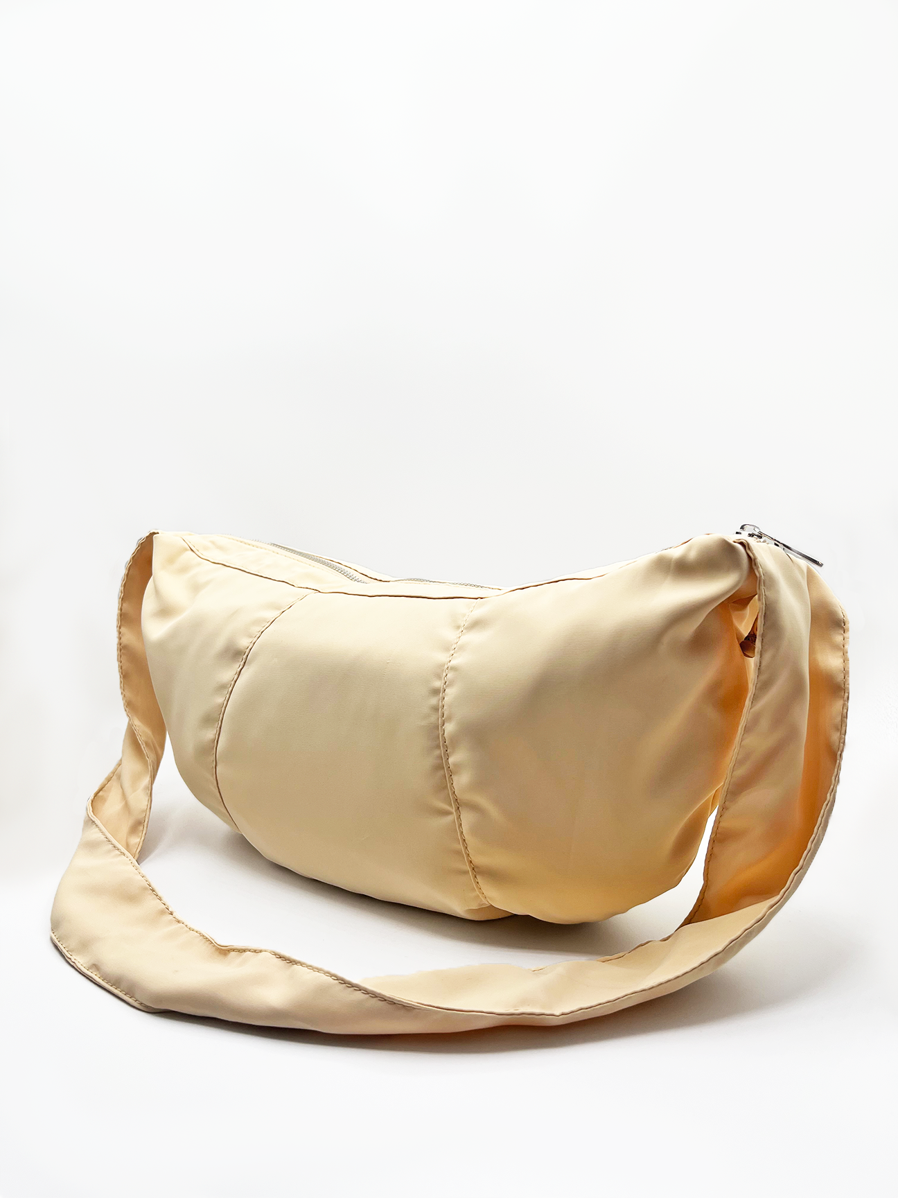 SVNX Soft Oversized Scrunchie Strap bag in unbleached cotton