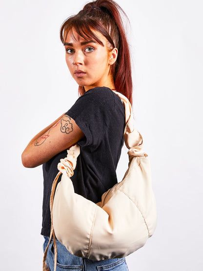 SVNX Soft Oversized Scrunchie Strap bag in unbleached cotton