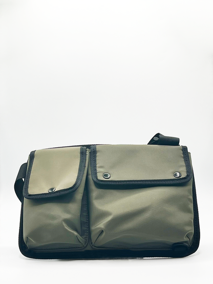 SVNX Nylon chest bag in moss