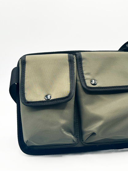 SVNX Nylon chest bag in moss