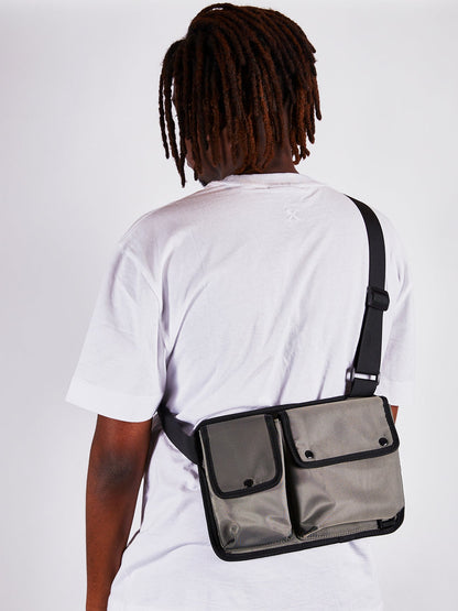 SVNX Nylon chest bag in moss