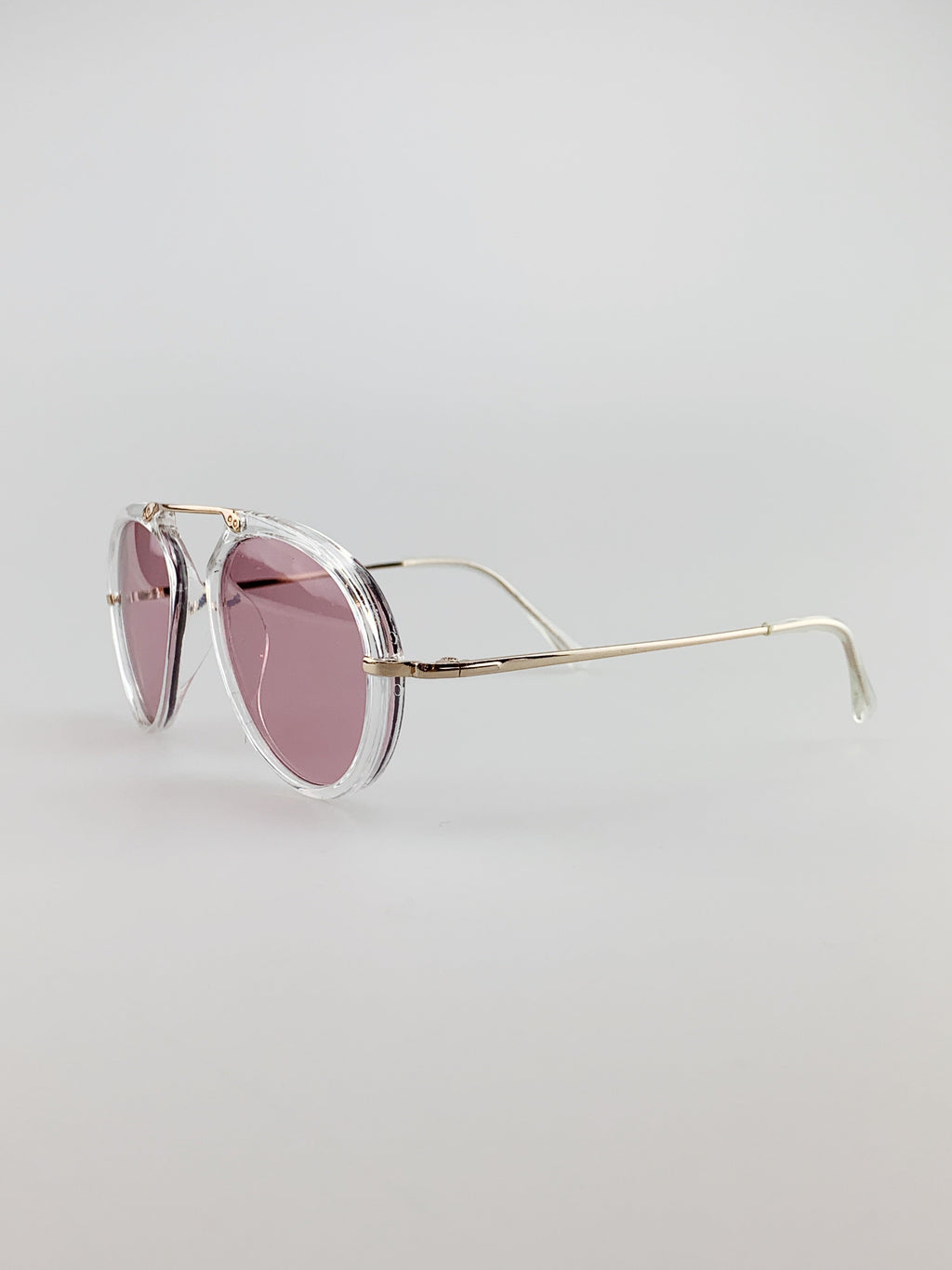 Gold Frame 2 Pack Aviator Style Sunglasses with Bridge