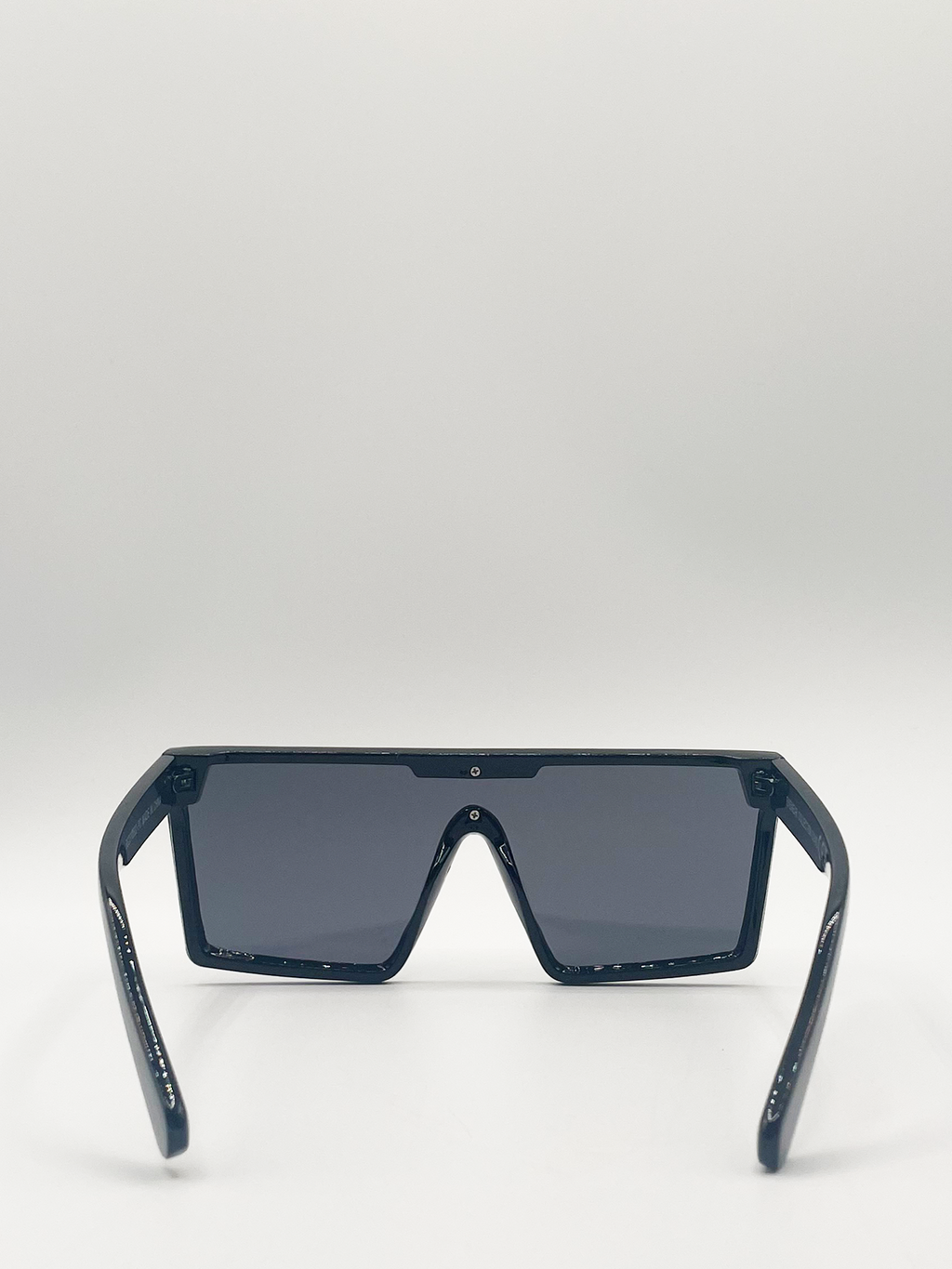 Black Shape_Oversized Flat Top Square Frame Sunglasses