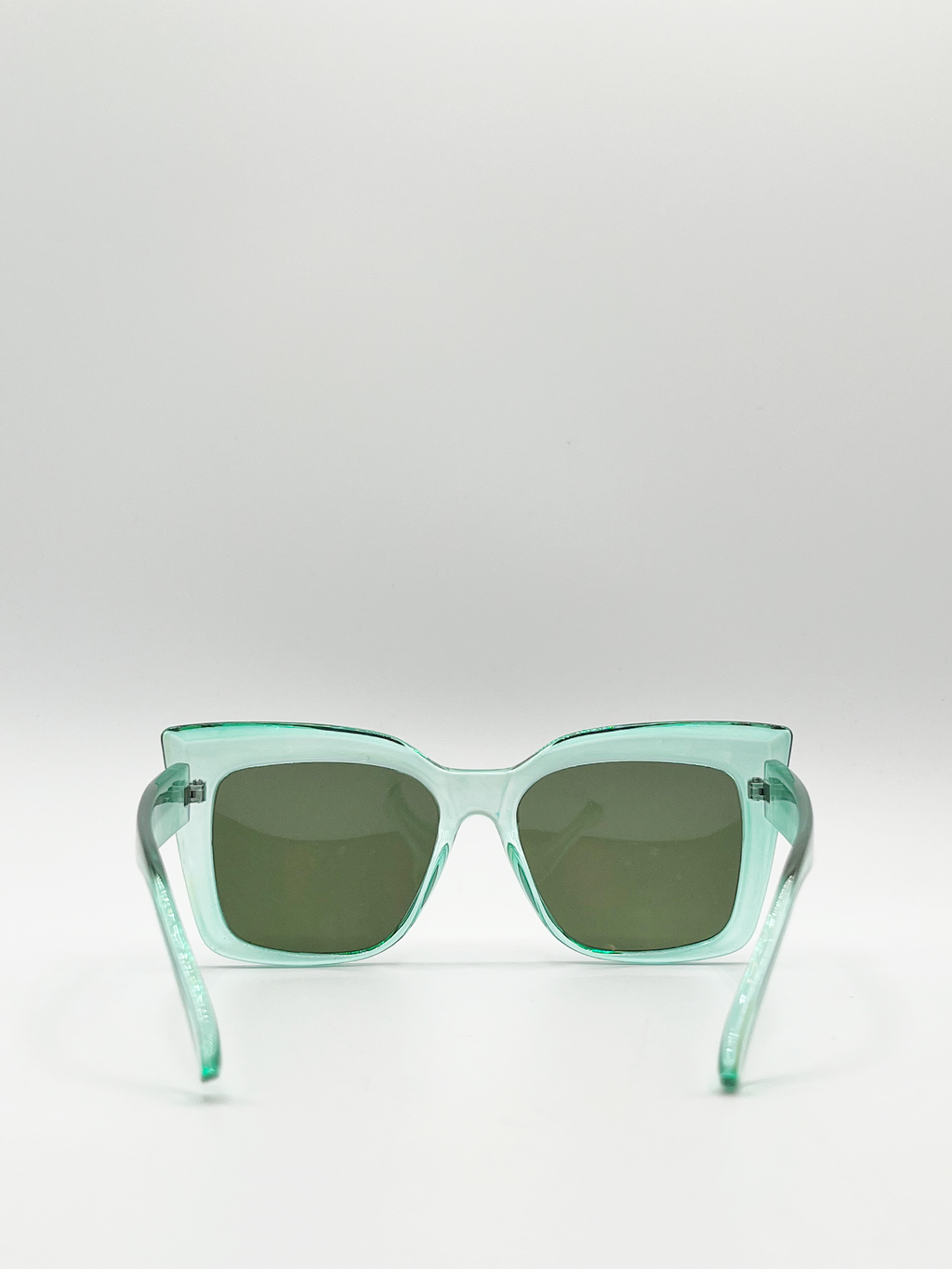 Green Angular Shape_Oversized Cat Eye Sunglasses