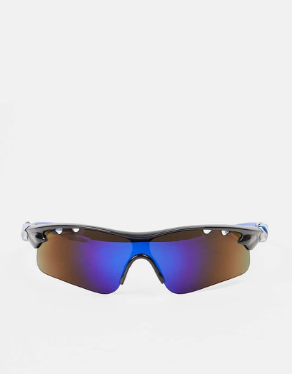 Outdoor Sport Racer Sunglasses in Multi Blue