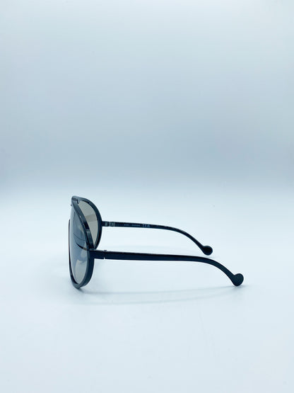 Wave Mask Sunglasses in Black