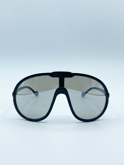 Wave Mask Sunglasses in Black