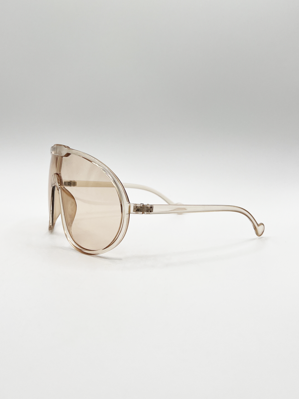 Wave Mask Sunglasses in Champagne