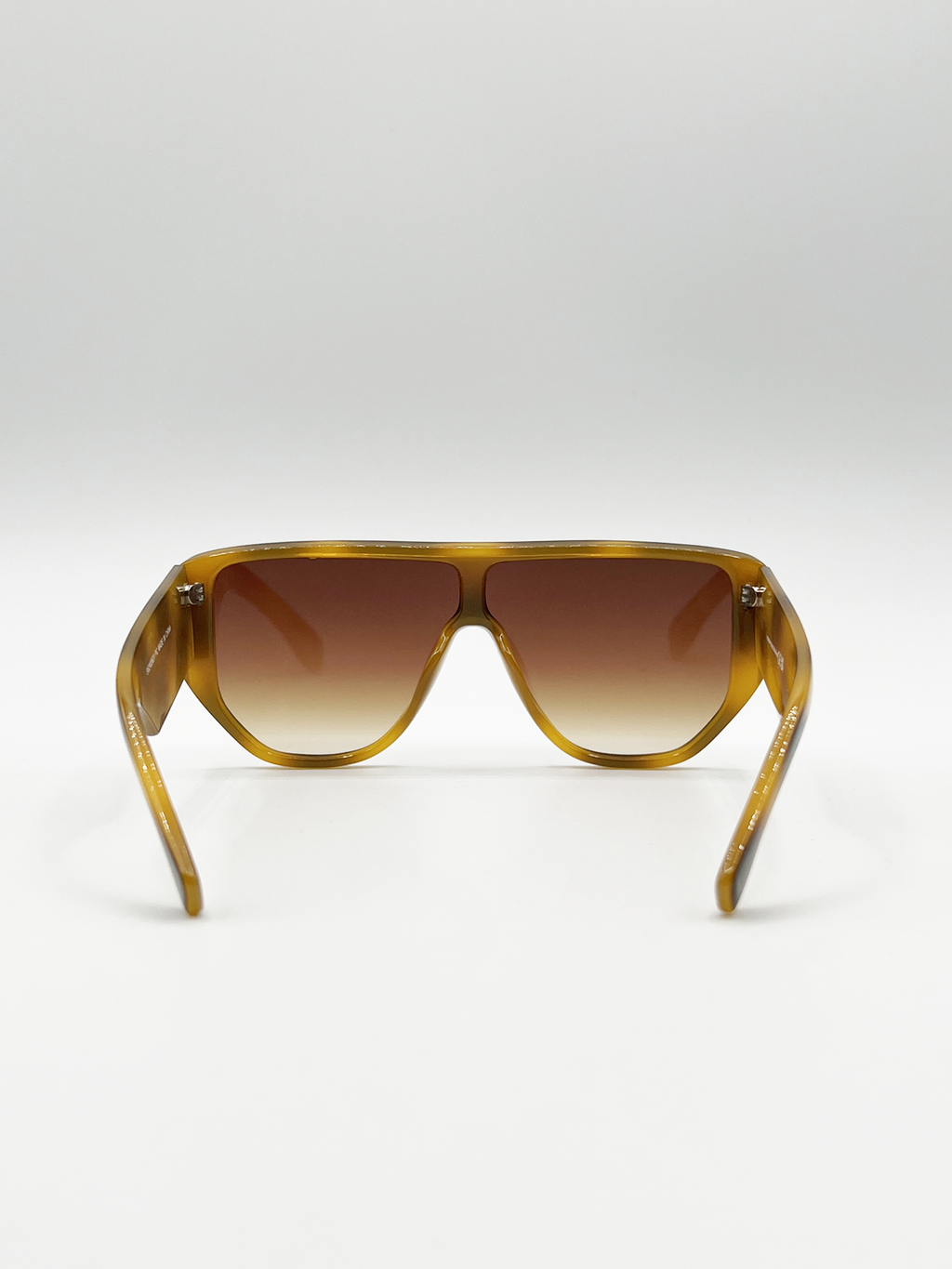 Oversized Flat Top Spotty sunglasses in Brown