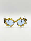 Y2K Irregular Novelty Sunglasses in Brown