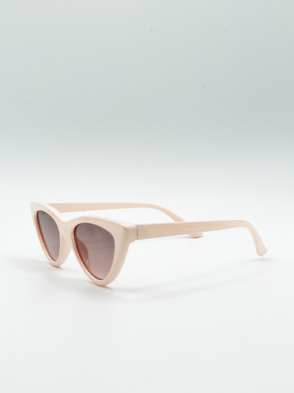 Beige Cateye Sunglasses