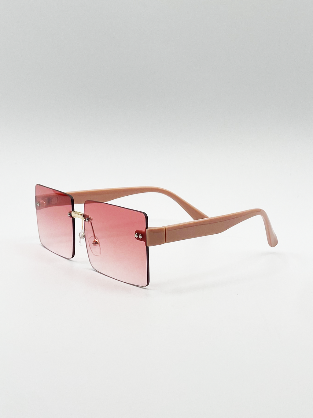 Square with Pink and Yelllow Ombre Lens