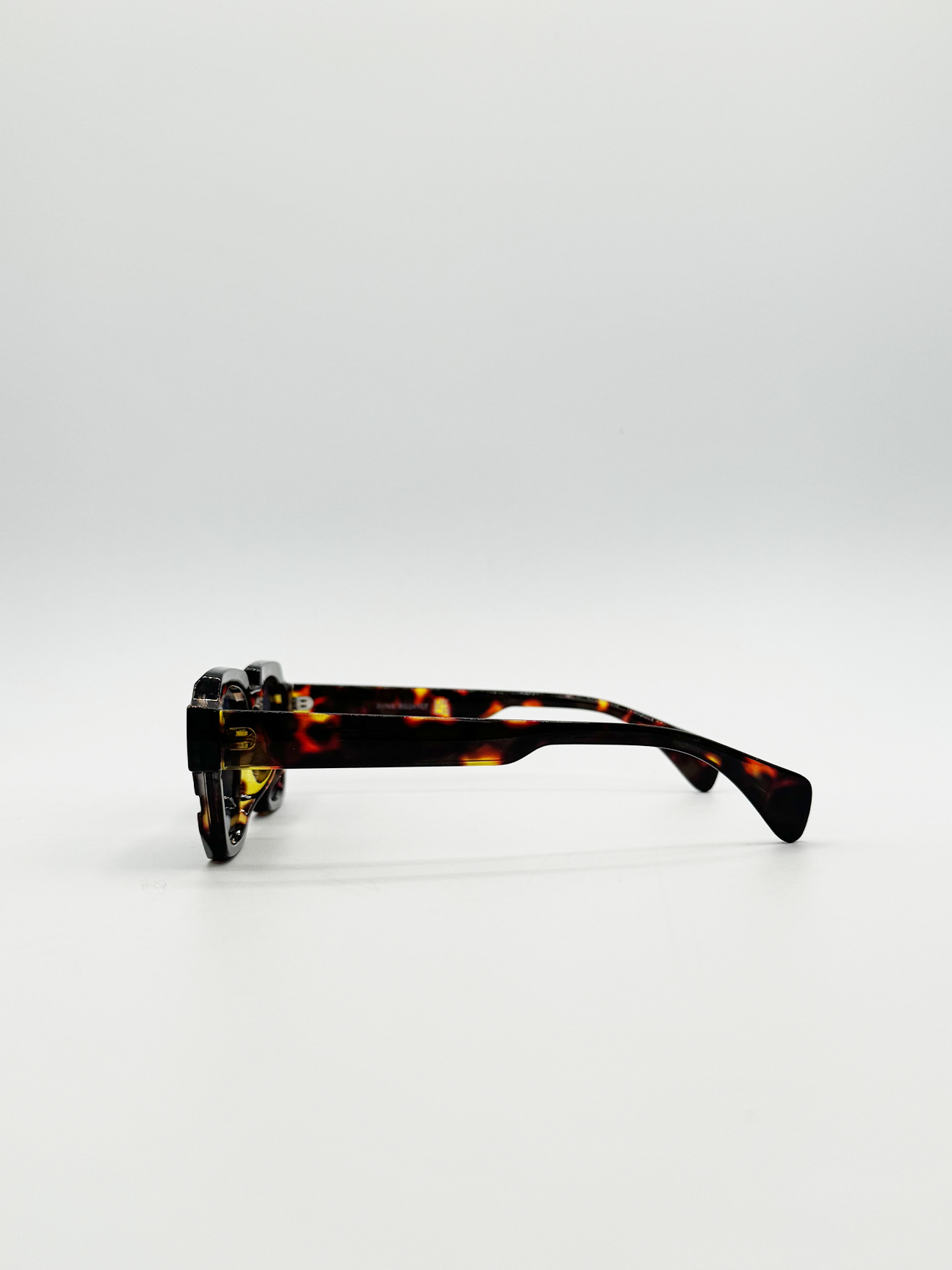 Angular wayfarer style Sunglasses in Leopard Print