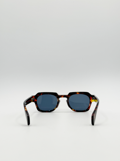 Angular wayfarer style Sunglasses in Leopard Print