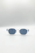 Angular Wayfarer Sunglasses In Clear