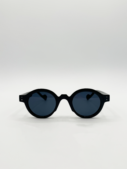 Classic Round Mens Sunglasses  in Black