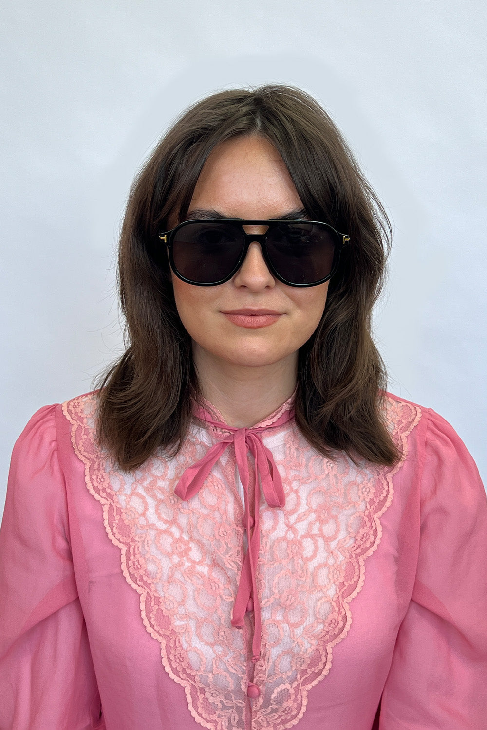 Oversized Navigator Sunglasses in Black