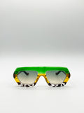Cross-Border Flat Sunglasses in Multi Print