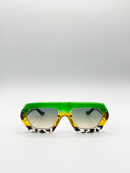 Cross-Border Flat Sunglasses in Multi Print