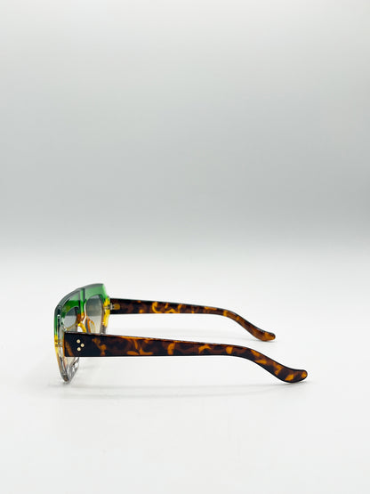 Cross-Border Flat Sunglasses in Multi Print