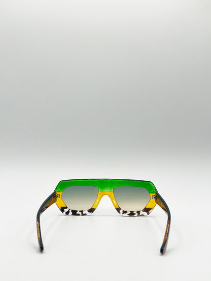 Cross-Border Flat Sunglasses in Multi Print