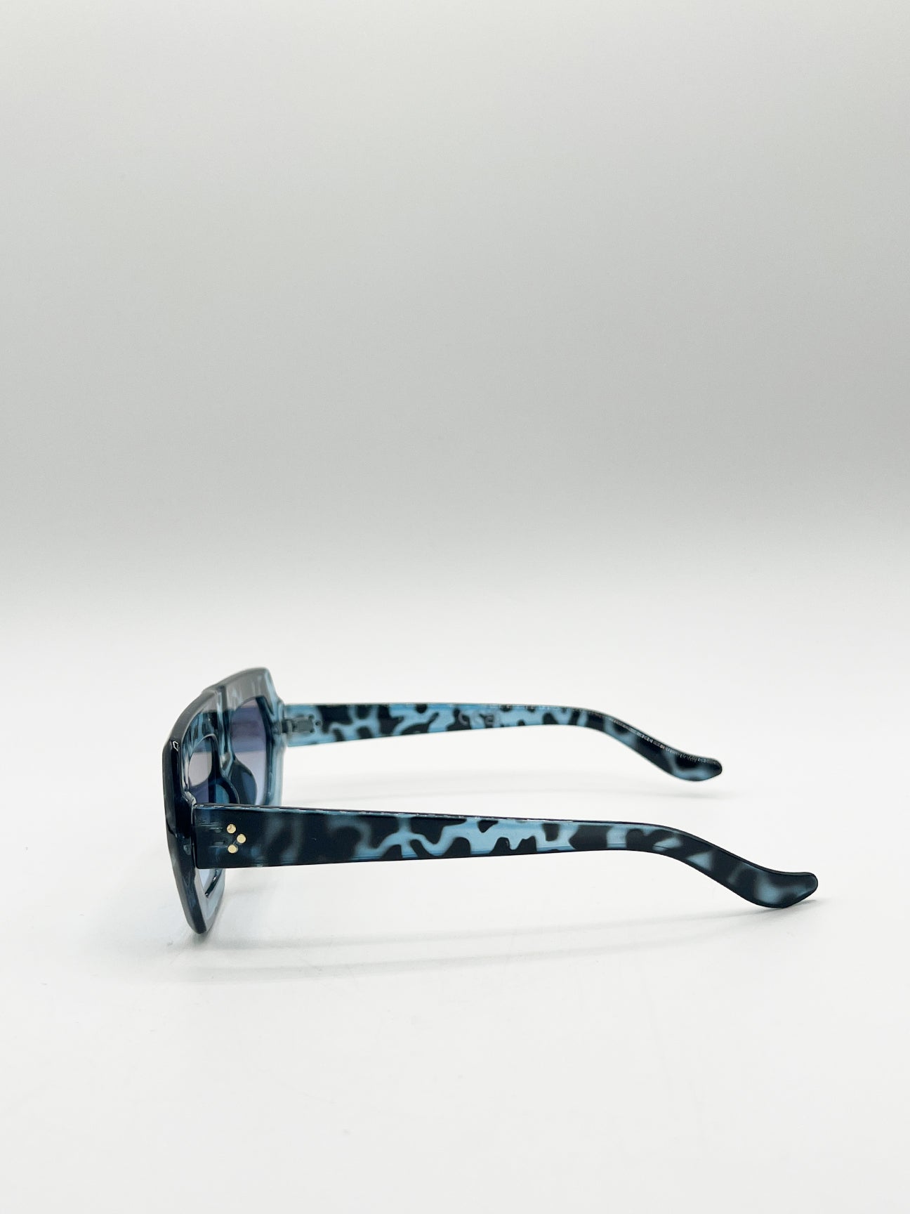 Cross-Border Flat Sunglasses in Blue Leopard