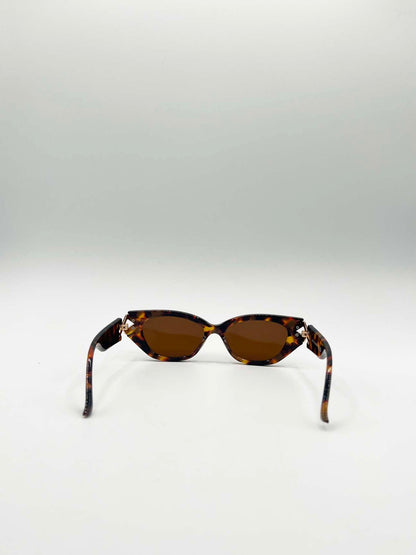 Cat-Eye Diamond Infinity Sunglasses in Tortoiseshell