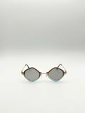 Diamond ,Shape Sunglasses in Brown Blue