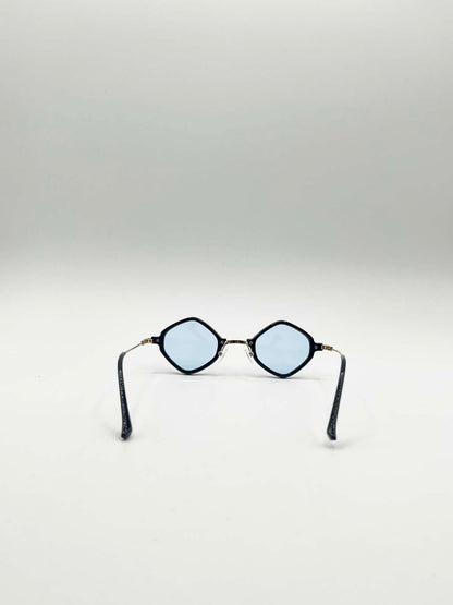 Diamond Shape Sunglasses in Black Blue