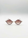 Diamond Shape Sunglasses in Nude