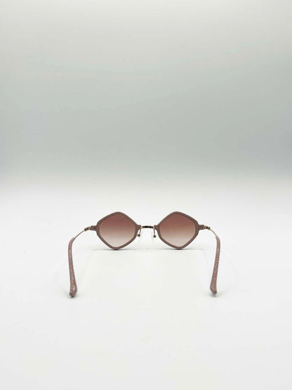 Diamond Shape Sunglasses in Nude