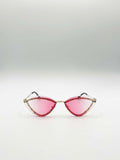Diamante Cat-Eye Sunglasses in Pink