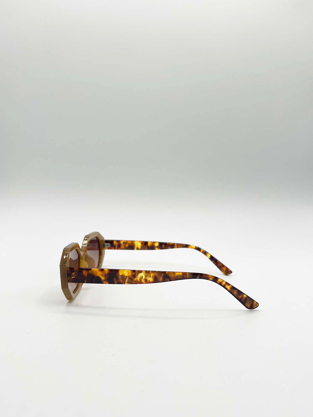 Oval Geomentric Sunglasses in Tortoise Brown