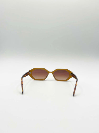 Oval Geomentric Sunglasses in Tortoise Brown