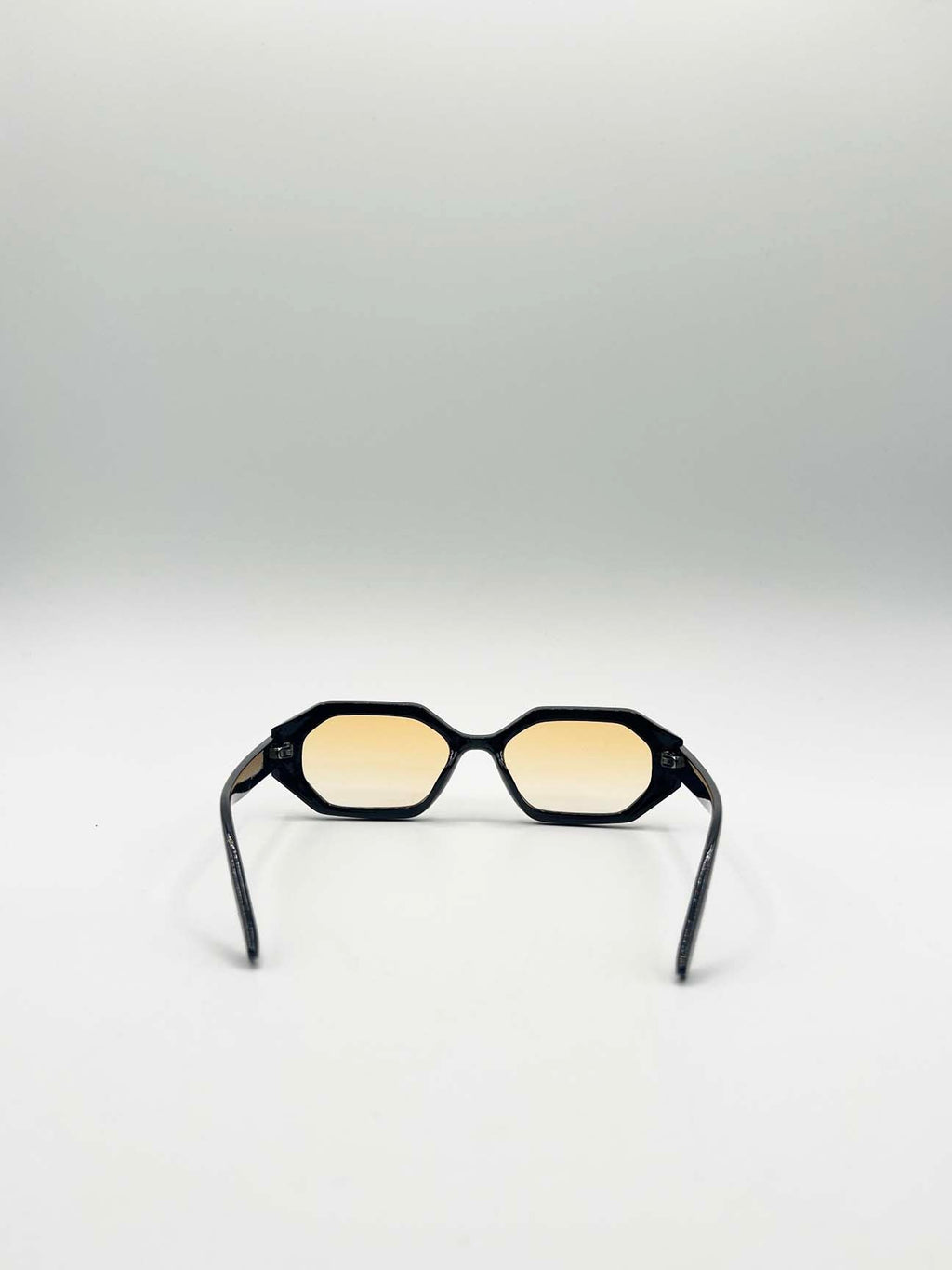 Oval Geomentric Sunglasses in Black Orange